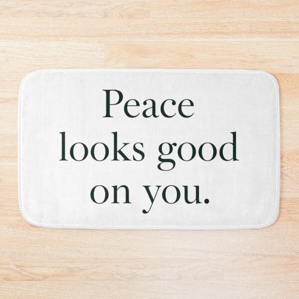 Item preview, Peace Looks Good On You – Minimal Christmas Empowerment Quote designed and sold by Irene Catchmind.
