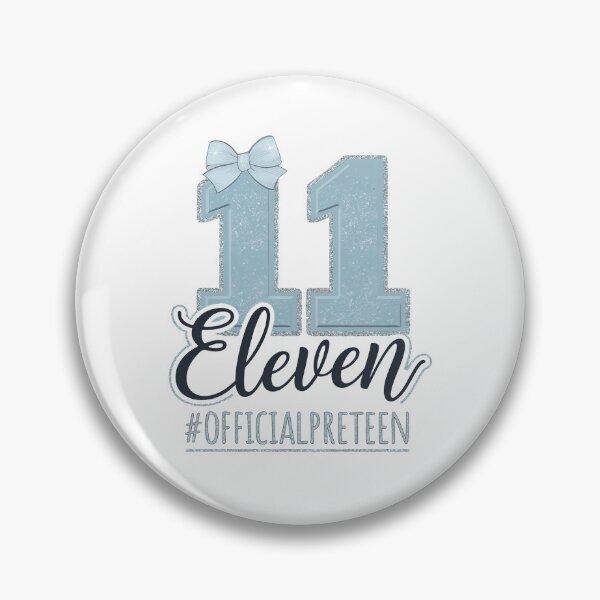 Item preview, Eleven Official Pre Teen 11th Birthday 11 Year Girl Blue Bow designed and sold by catsdothingz.