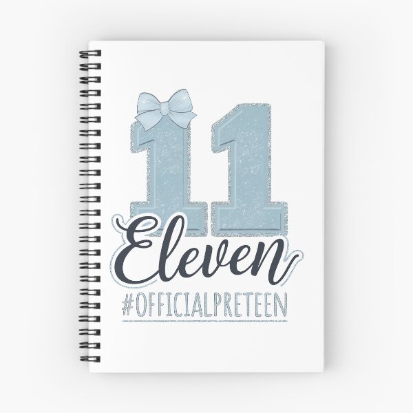 Item preview, Eleven Official Pre Teen 11th Birthday 11 Year Girl Blue Bow designed and sold by catsdothingz.