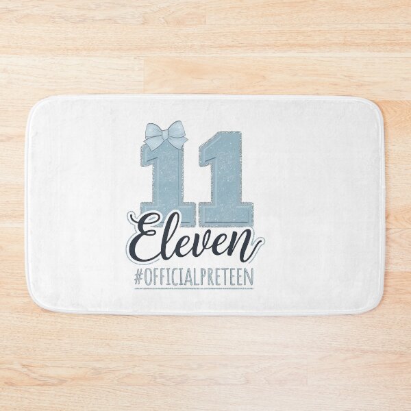 Item preview, Eleven Official Pre Teen 11th Birthday 11 Year Girl Blue Bow designed and sold by catsdothingz.