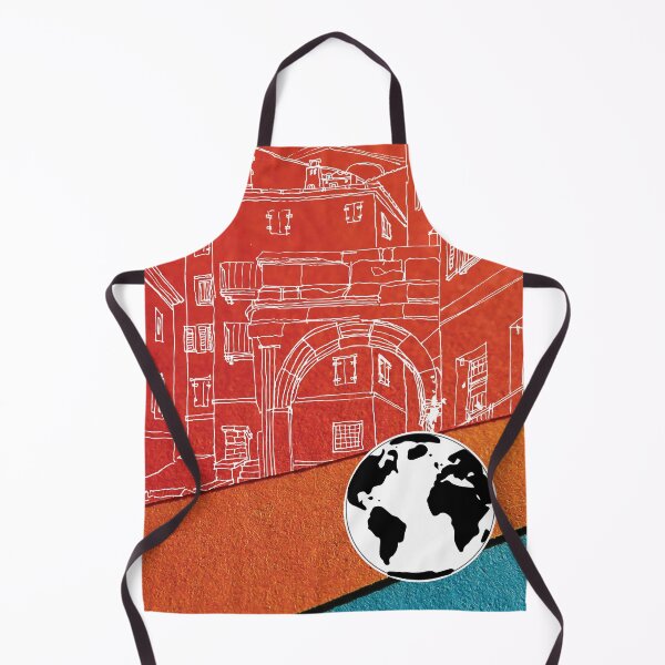 Item preview, European Village with Globe on a colourful background designed and sold by CHASAcreative.