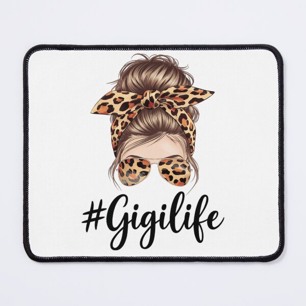 Item preview, Funny Gigi Life Bleached Leopard Messy Bun Mother's day designed and sold by catsdothingz.