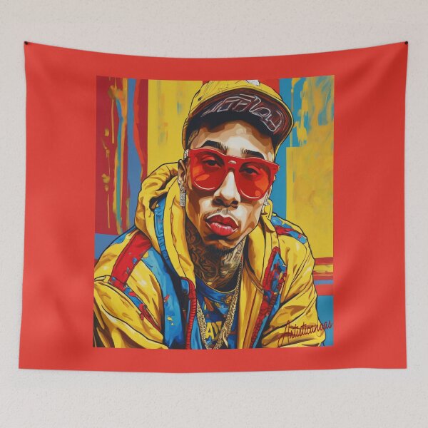 Item preview, "Tyga in Vivid Pop Art Style" designed and sold by Artisticanvas.