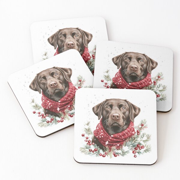 Item preview, Festive Chocolate Lab designed and sold by rmcbuckeye.