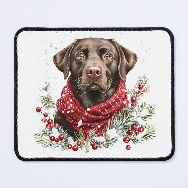 Item preview, Festive Chocolate Lab designed and sold by rmcbuckeye.