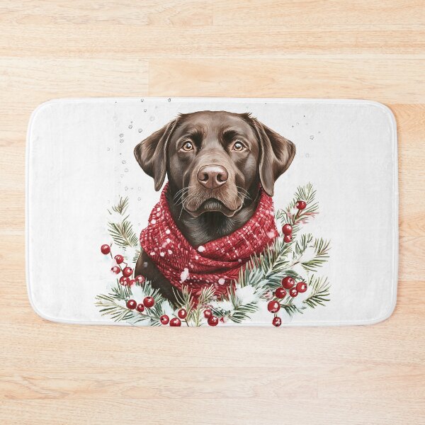 Item preview, Festive Chocolate Lab designed and sold by rmcbuckeye.
