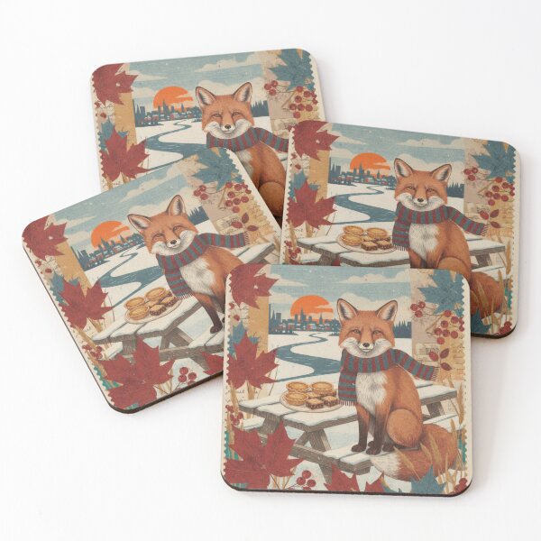Item preview, Russian Fox In Birchwoods With Samovar And Bread designed and sold by CoffeeinBloom.