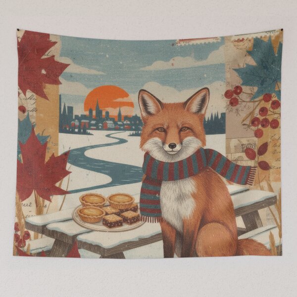 Item preview, Russian Fox In Birchwoods With Samovar And Bread designed and sold by CoffeeinBloom.