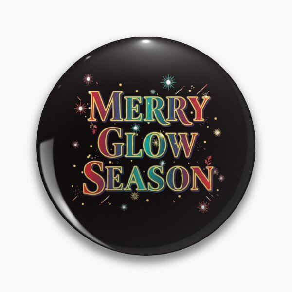Item preview, Merry Glow Season, Colorful Christmas Glow Typography & Fireworks Art designed and sold by Aarvya Fashion Club ( A.F.C ).