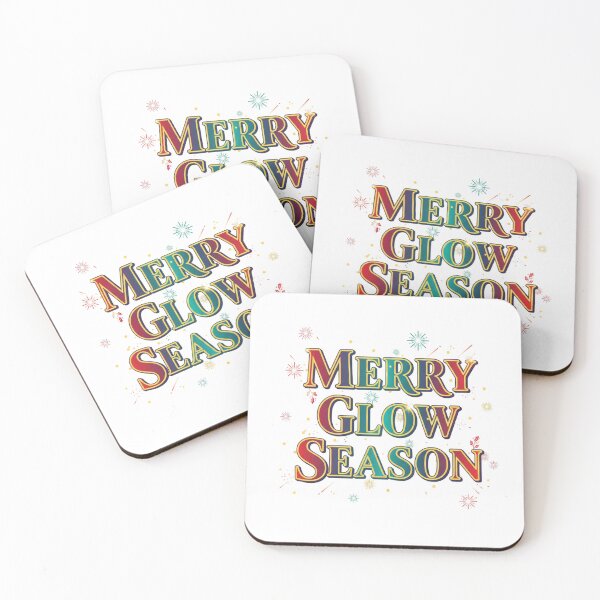 Item preview, Merry Glow Season, Colorful Christmas Glow Typography & Fireworks Art designed and sold by Aarvya Fashion Club ( A.F.C ).