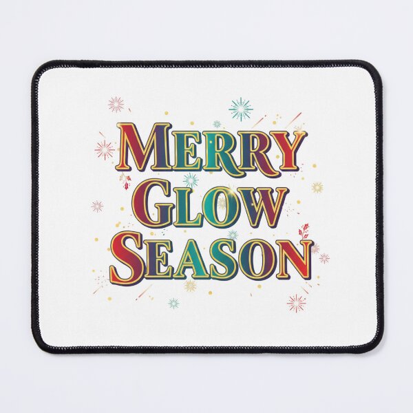 Item preview, Merry Glow Season, Colorful Christmas Glow Typography & Fireworks Art designed and sold by Aarvya Fashion Club ( A.F.C ).