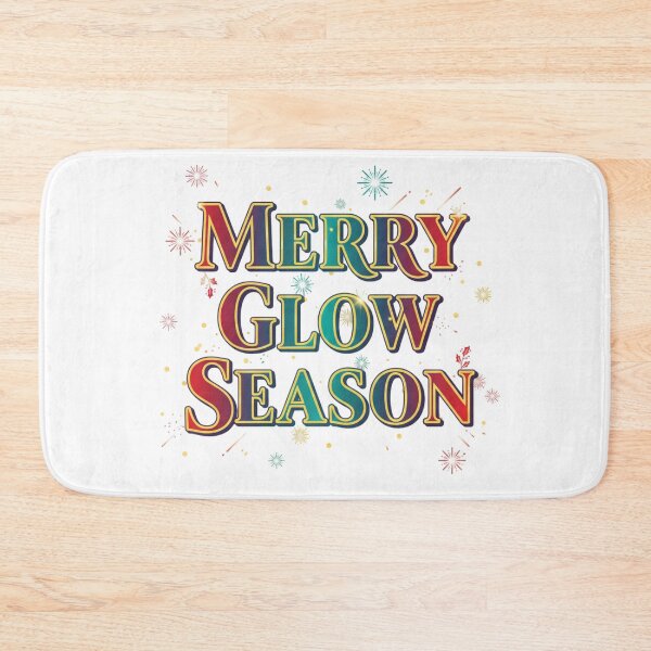 Item preview, Merry Glow Season, Colorful Christmas Glow Typography & Fireworks Art designed and sold by Aarvya Fashion Club ( A.F.C ).
