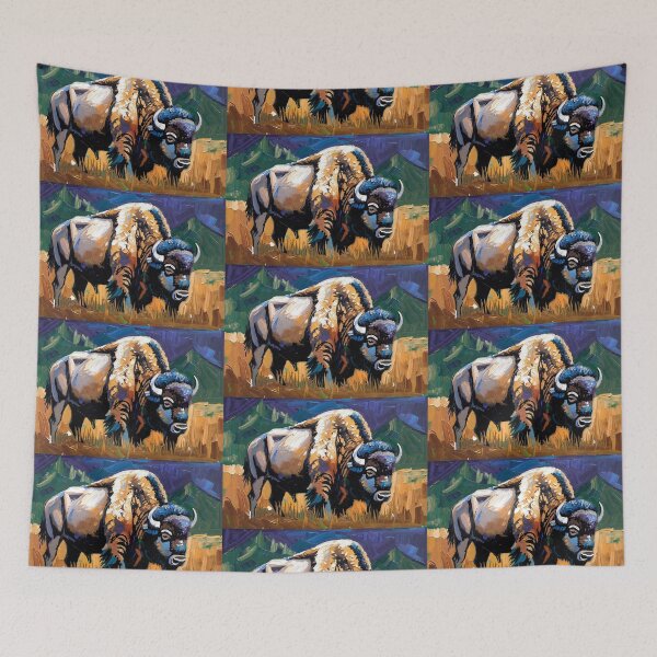 Item preview, Majestic Bison in Mountain Field designed and sold by ChrisButler.