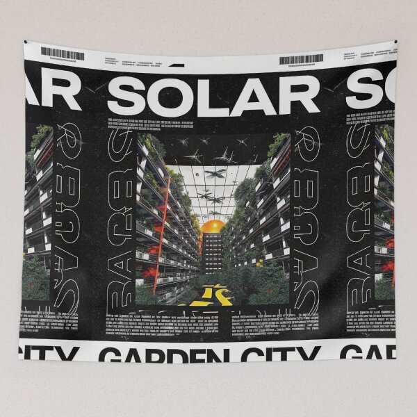Item preview, Solarpunk Garden City Eco-Urban Vision Art Print designed and sold by Raw-Ink.