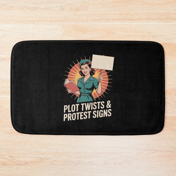 Item preview, Plot Twists & Protest Signs Funny Activist Reader designed and sold by HORIZBoutique.