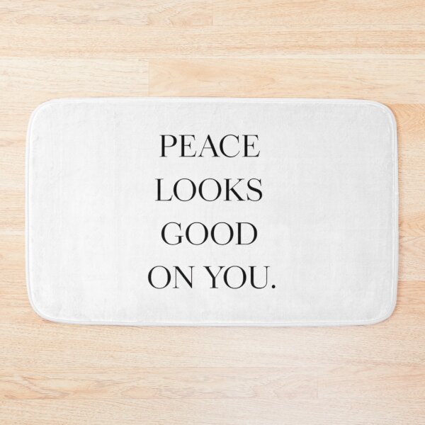 Item preview, Peace Looks Good On You – Minimal Christmas Empowerment Quote designed and sold by Irene Catchmind.