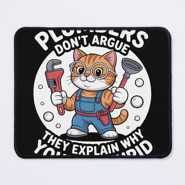 Item preview, Plumber Cat Saying Don’t Argue Dad Plumbing designed and sold by FluoroWave.