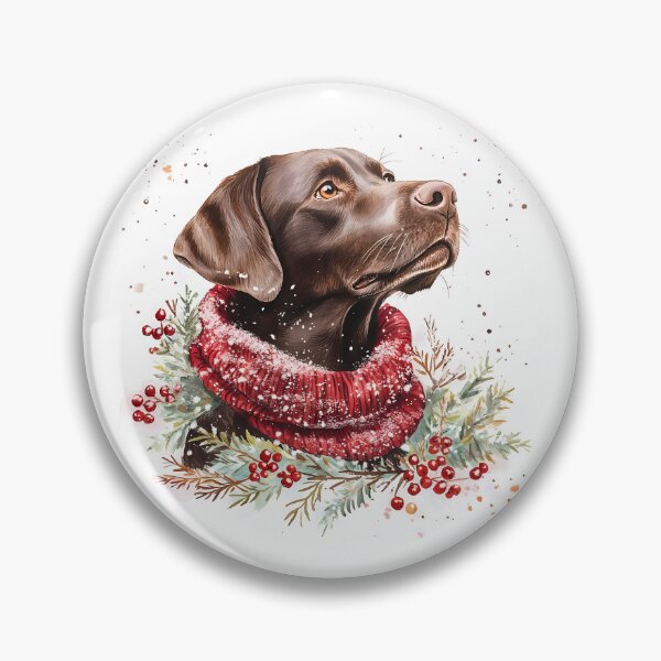 Item preview, Festive Chocolate Lab designed and sold by rmcbuckeye.