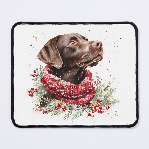 Item preview, Festive Chocolate Lab designed and sold by rmcbuckeye.