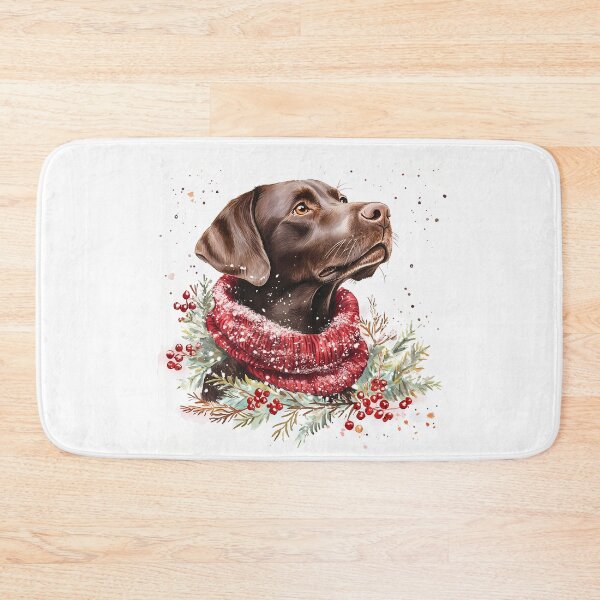 Item preview, Festive Chocolate Lab designed and sold by rmcbuckeye.
