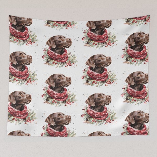 Item preview, Festive Chocolate Lab designed and sold by rmcbuckeye.