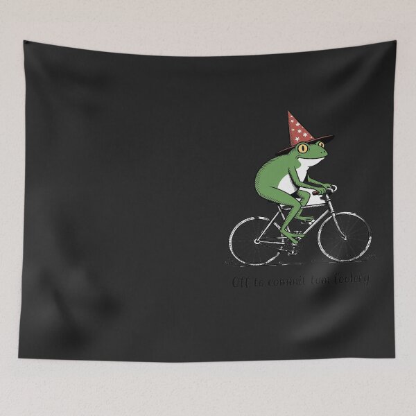 Item preview, Whimsical Frog Wizard Off to Commit Tom Foolery Frog designed and sold by Hofersofer.