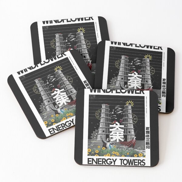 Item preview, Windflower Solarpunk Energy Towers Art Print designed and sold by Raw-Ink.