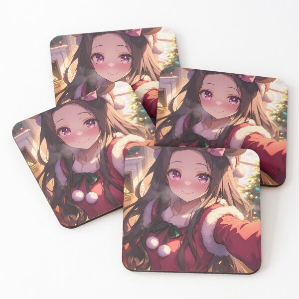 Item preview, Nezuko Kamado Demon Slayer Christmas festive warm cozy kawaii anime holiday designed and sold by thedarvills.