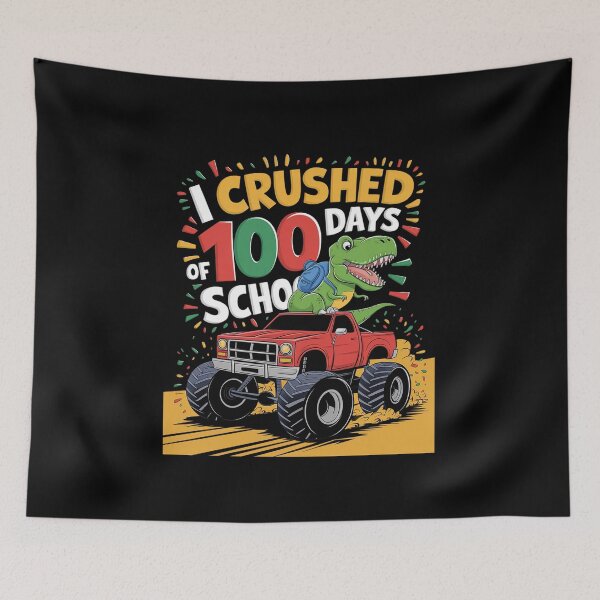Item preview, I Crushed 100 Days Of School Boys Kids  designed and sold by MicanCuteStore.