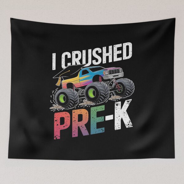 Item preview, I Crushed Pre-K Graduation Cap Boys  designed and sold by lilLilaBatArt.