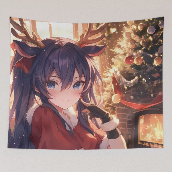 Item preview, Date Tohka Yatogami Christmas fantasy warmth glowing festive anime celebration designed and sold by thedarvills.