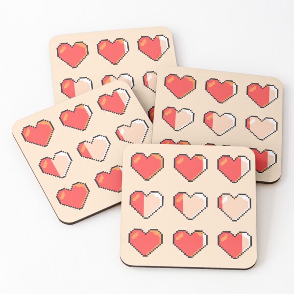 Item preview, Pixel Art Gaming Hearts designed and sold by Potato Quality Prints.