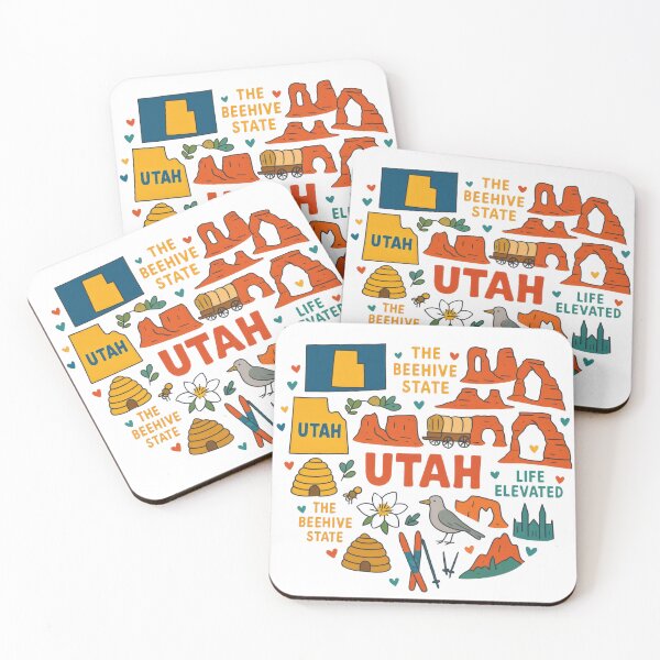 Item preview, Utah Icons and Landmarks Collage designed and sold by GamerGearTees.