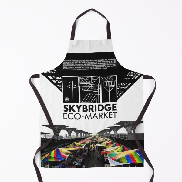 Item preview, Vibrant Solarpunk Skybridge Eco-Market Metropolis Art Print designed and sold by Raw-Ink.