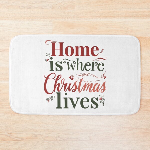 Item preview, Home Is Where Christmas Lives – Cozy Christmas Quote designed and sold by Irene Catchmind.