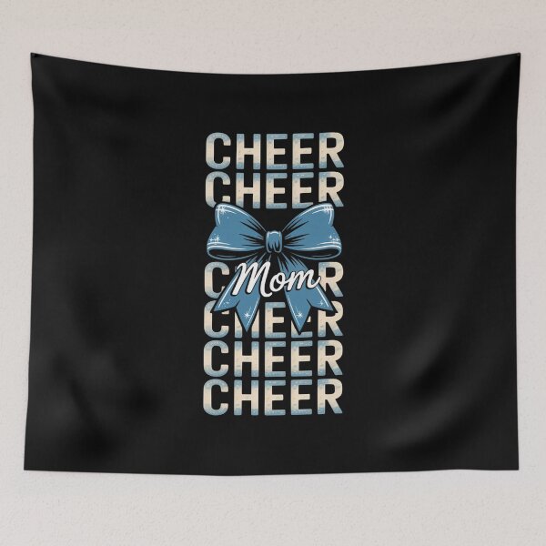 Item preview, Cheer Mom Mama Bow Sport Cheerleader Cheerleading Blue  designed and sold by VENOM0RIOT.