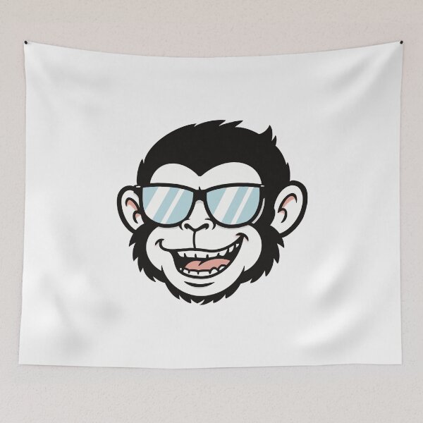 Item preview, Cool monkey with Sunglasses – Funny monkey Head Cartoo designed and sold by holywarter.