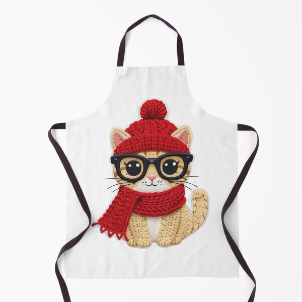 Item preview, Cat with Red Hat and Glasses designed and sold by ManhattanStyle.