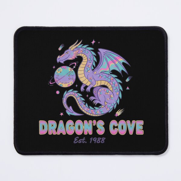 Item preview, Dragon's Cove Pastel Galaxy Sticker Cute Fantasy Dragon Vinyl Gift Est. 1988 designed and sold by cozy corner co. .
