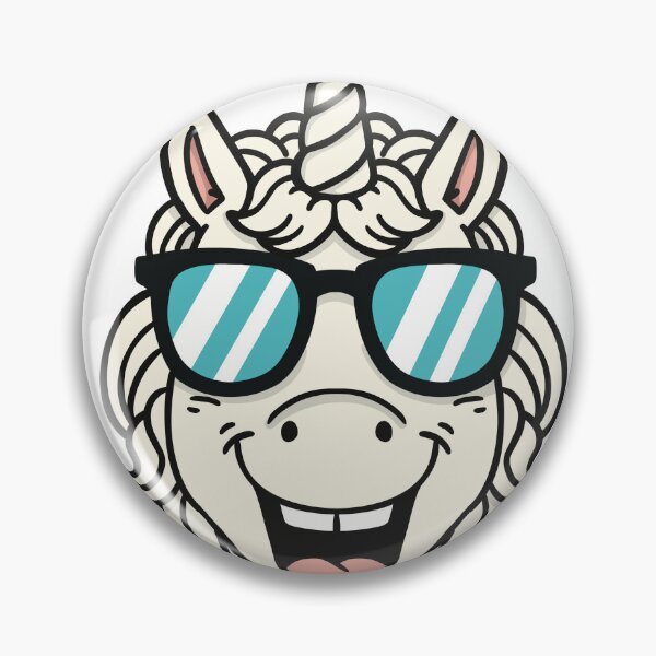 Item preview, Cool unicorn with Sunglasses – Funny unicorn Head Cartoon designed and sold by holywarter.