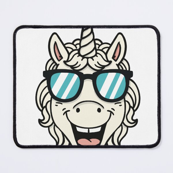 Item preview, Cool unicorn with Sunglasses – Funny unicorn Head Cartoon designed and sold by holywarter.