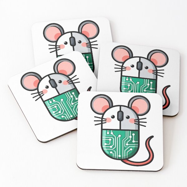 Item preview, Funny Computer Mouse Pun Art - Click to Squeak Illustration designed and sold by RudArtAI.