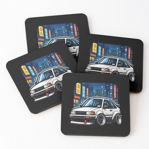 Item preview,  Chibi Toyota AE86 JDM Car Illustration Drifting Fan Gift designed and sold by Joyfulimaginery.