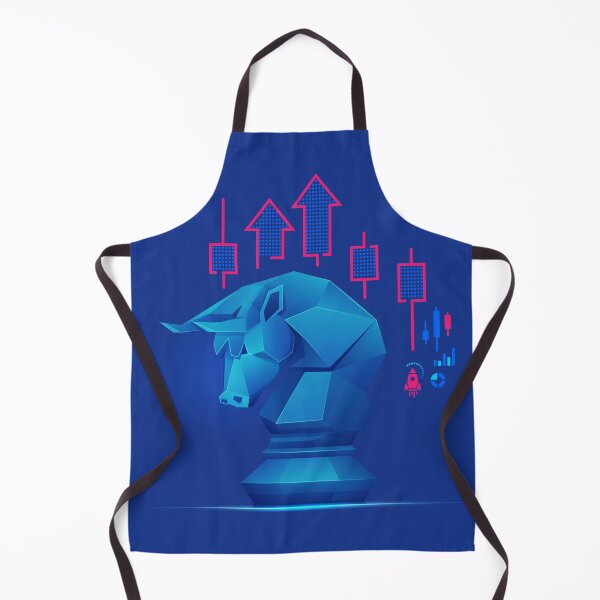 Item preview, stock market bullish or business metaphor, graphic of bull chess piece with stock market element designed and sold by NiamLab.