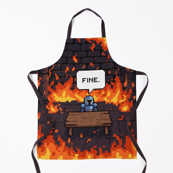 Item preview, This Is Fine: Pixel RPG Knight Edition designed and sold by NextLevelThread.