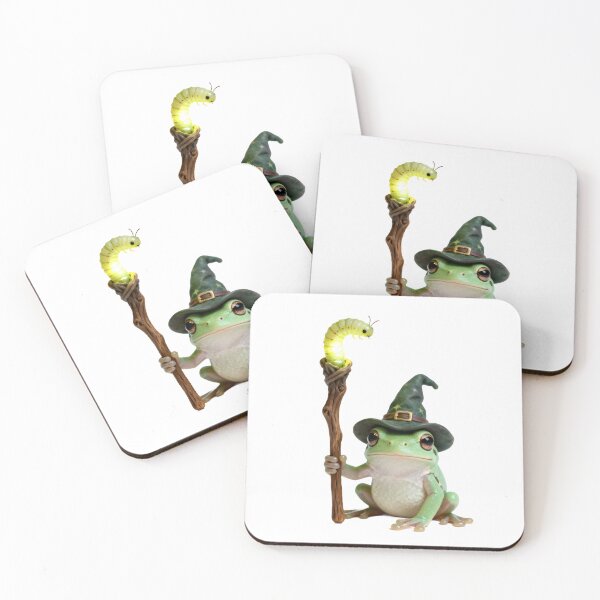 Item preview, Cute Frog Wizard Illustration - Fantasy Animal Sorcerer Art designed and sold by RudArtAI.