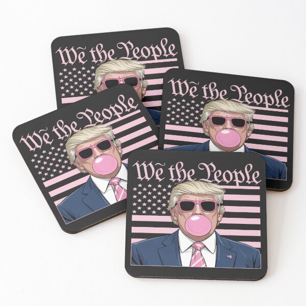 Item preview, 4th of July Funny Pink Trump Blowing Bubble Gum USA Flag designed and sold by Eskomeranola.