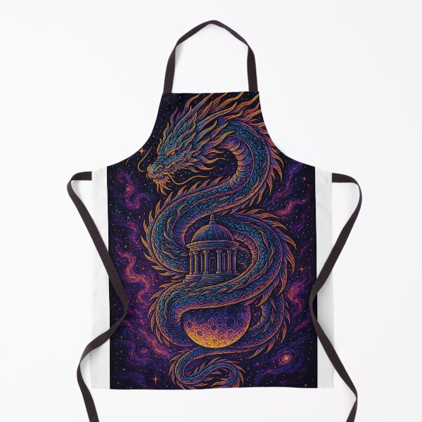 Item preview, Neon Cosmic Dragon Lunar Temple — Celestial Space Art designed and sold by Expl0rer.