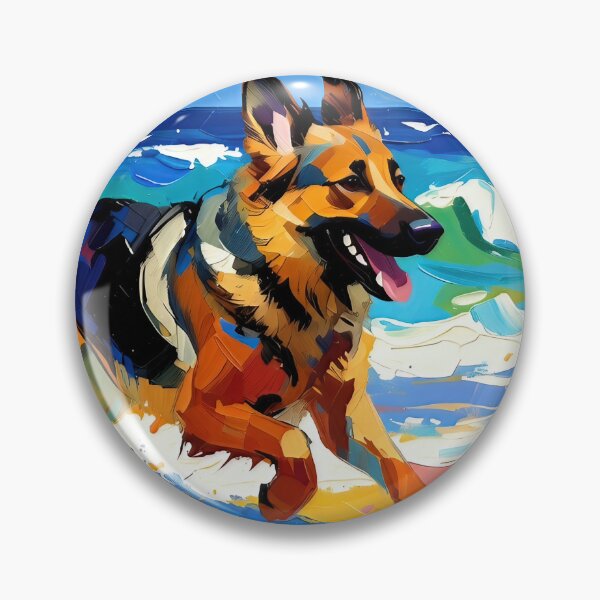 Item preview, German Shepherd Beach Chase designed and sold by ChrisButler.