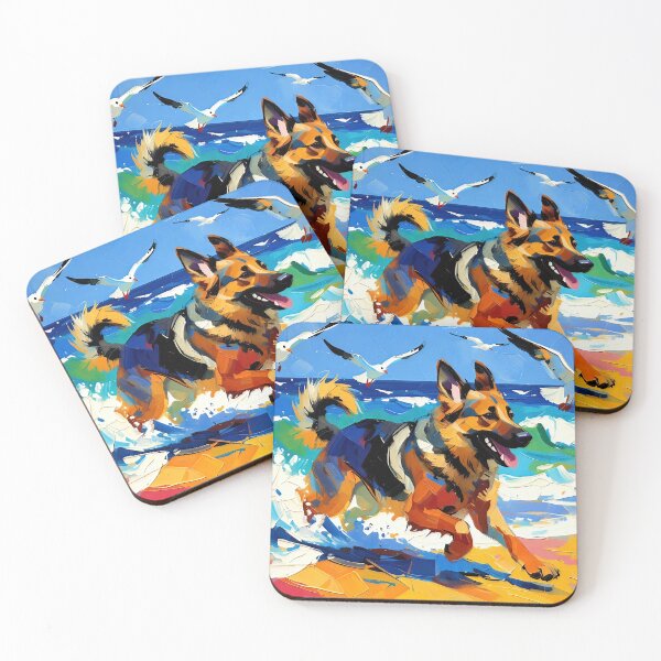Item preview, German Shepherd Beach Chase designed and sold by ChrisButler.